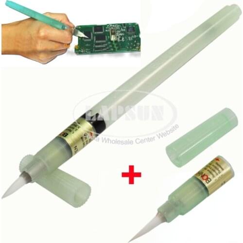 1pc 7mL Flux Fluxing Pen + Extra Brush Head For PCB Soldering Solder Assistant Tool Applicator Brush Head No Clean BON-102