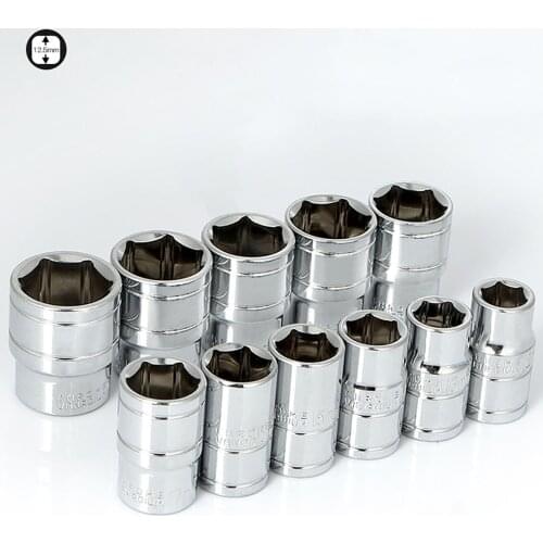 1Pcs Length 38mm Hex Socket Sleeve Wrench Metric 1/2"(12.5mm) Interface Sockets Bit Hand Tools 8mm-32mm