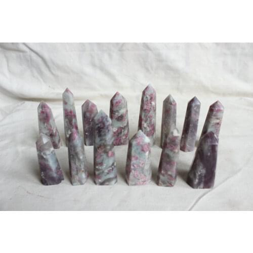 14 Pieces 1kg 2.2LB Rare Natural Red Tourmaline Quartz Crystal Points Polished Healing ,Hot Sale.Wholesales Price . CDHC