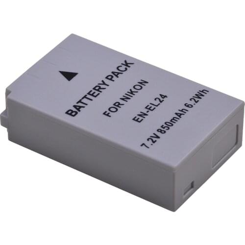 1Pcs 7.2V 850mAh EN-EL24 EN EL24 ENEL24 Rechargeable Camera Battery for Nikon 1 J5 1J5 DL18-50 DL24-85 Digital Cameras