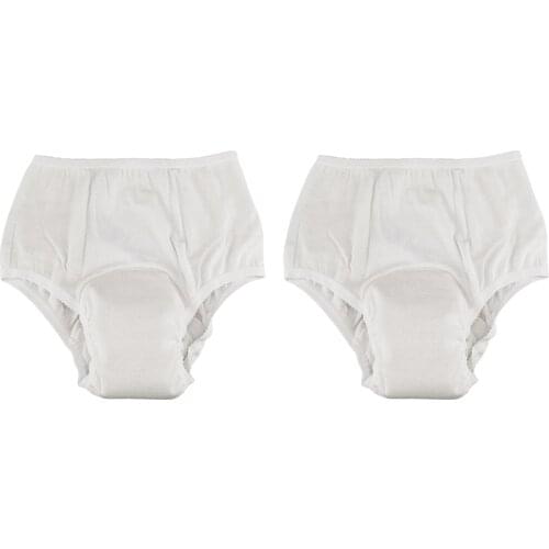 2 Pack Washable Incontinence Help Incontinence Pants Diaper Pants Underwear For Women XXL
