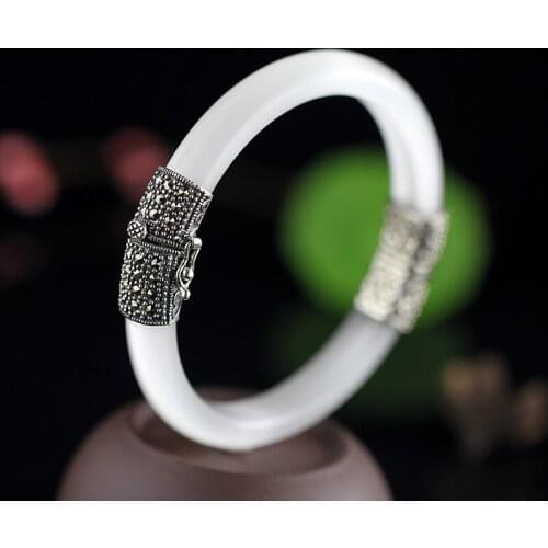 2018 New Arrival Limited Round Women Wedding Armbanden Voor Vrouwen 925 Sterling Thai Bangkok Eye Stone Bracelet & Bangle