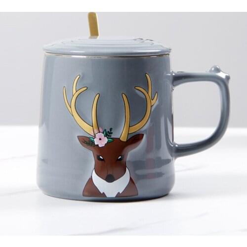 350ml Nordic Mugs Coffee Cups Ceramic Nordic Style Office Gold Handle Mug Household Milk Tea Coffee Cup Drinkware