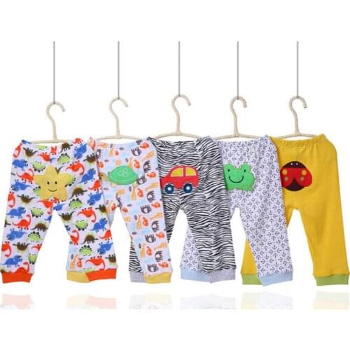 5pcs / Lot Baby Gril Pants Embroidered Animals Baby Pants Cotton Infant Trousers Children Pants Baby Clothing Anyongzu Cartoon