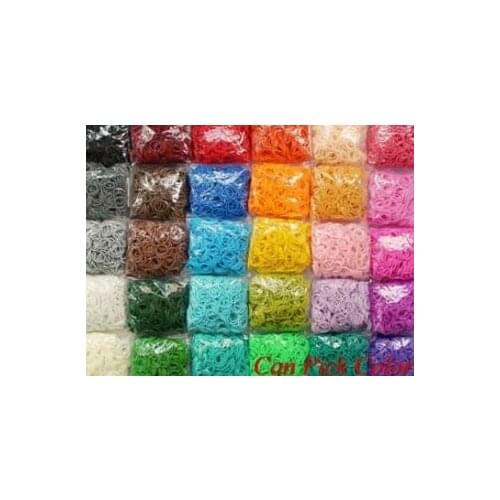 600 bands+24 S-Clips/pack Elastic Rubber Family Candy Colorful Bracelet Loom Bands Multy DIY Silicone Refills hfg3 jewelry