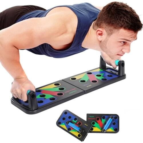 9 in1 Push Up Rack Board Home Gym Comprehensive Exerciser Foldable Adjustable push up Rack Stand Body Building Fitness Equipment