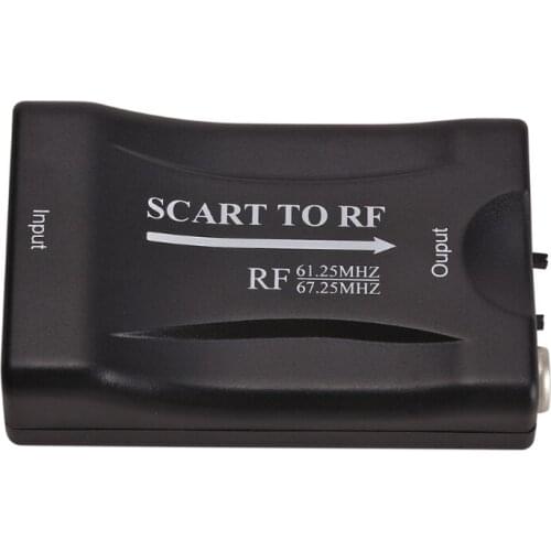 SCART to RF Video Converter Adapter Supports RF67.25Mhz 61.25Mhz Output 270B