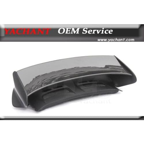 Portion Carbon Fiber Rear Trunk Spoiler Fit For 05-11 911 997 Carrara GT3-RS-Style Carbon Spoiler Wing w/ FRP Fiber Glass Base