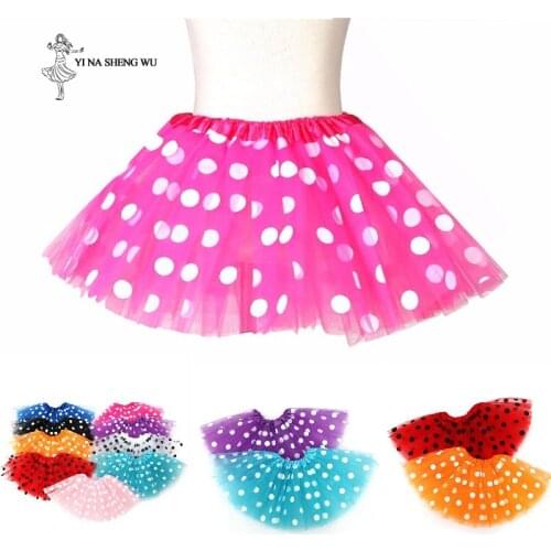 Children Ballet skirt mesh Tutu Dot point Dance Costume Kids and adult Skirt dancing performance skirt for Girl team Dancewear