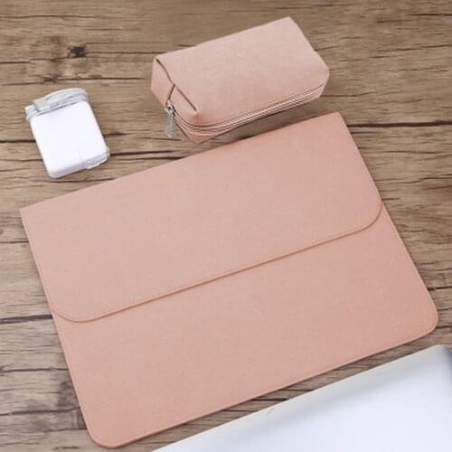 Matte PU Leather Sleeve Waterproof Laptop Bag 14 15.6 For Macbook Xiaomi Air 13 Case 11 12 New 2018 pro 15 Cover Women Men Bags