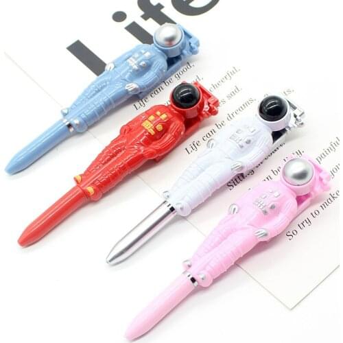 Creative Stationery 3D Cartoon Astronaut Shape Ballpoint Pen Spaceman Toy Pen Space Memorial Gift Ballpoint Pen
