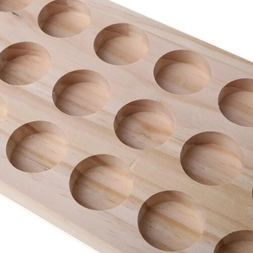 Hot selling Wooden Essential Oil Tray Handmade Natural Pine Wood Display Rack Demonstration Station