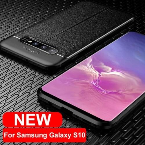 KOLPLER Soft TPU Case for Samsung Galaxy S10 plus case dermatoglyph Texture Silicone Skin back cover for Samsung S10+ case bag