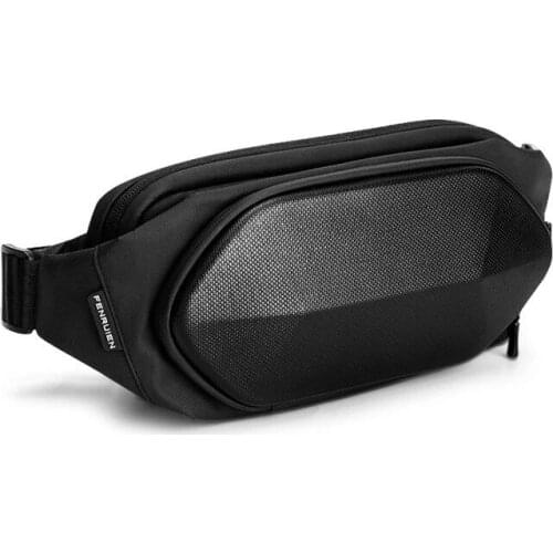 OZUKO Chest Bag Hard shell bag Crossbody Bags Men Short Trip Multifunction Waterproof Shoulder Bag Male Casual Messengers Bag