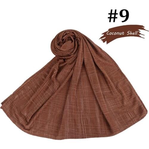 New muslim fashion dubai silk hijab scarves solid color for netherlands women dbs 04