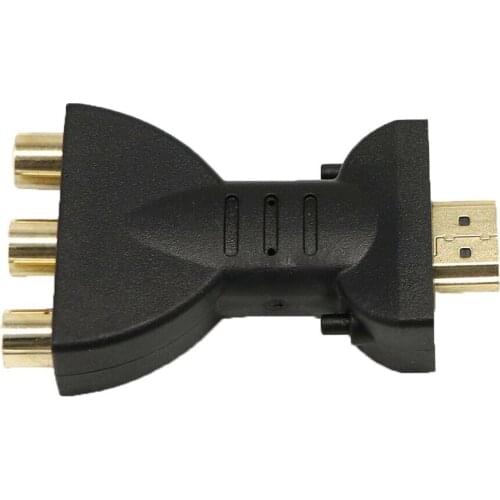 New Gold-plated HDMI to 3 RGB RCA Video Audio Adapter AV Component Converter HDMI Cables Female-female