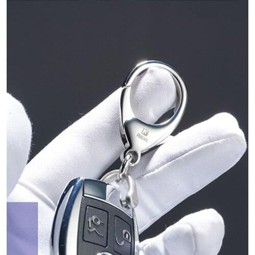 New High-End Retro Men Stainless Steel Large Car Keychain Classic Simple Personality Waist Hanging Key Chain Key Ring