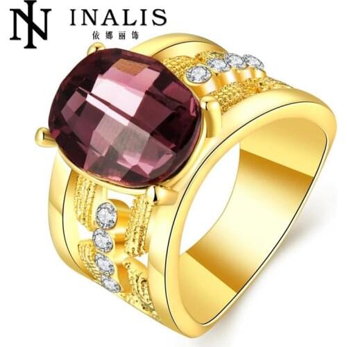 R780-A-8 Wholesale High Quality Nickle Free Antiallergic New Fashion Jewelry GoldPlated Ring