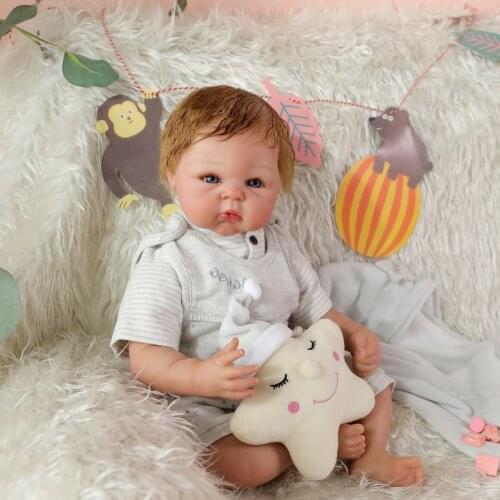 Clearance Sale NPK 50cm high quality lifelike bebe doll reborn baby handmade newborn babies