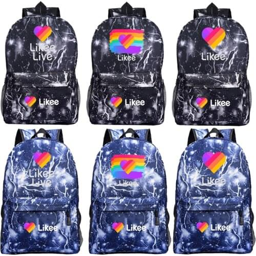 LIKEE Live Backpack Hot Sale Fashion New Pattern Travel Rucksack Students Boys Girls School Bag Teen Men Likee Knapsack