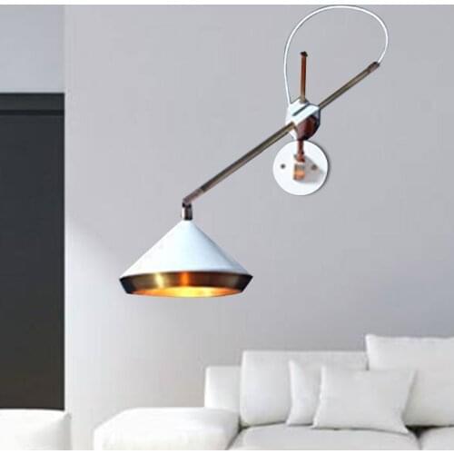 North Europe post modern American style wall lamp study bedroom corridor bedside Hotel Club channel funnel wall lamp