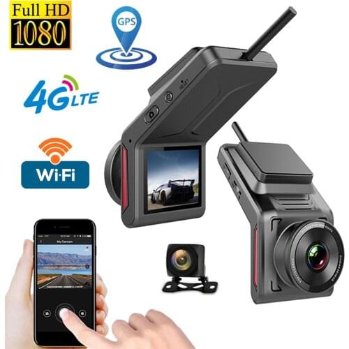 Mini Hidden Car DVR 4G WIFI Camera Extra GPS Tracker Video Recorder Dual Lens Full HD 1080P Dash Cam Night Vision Auto Dashcam