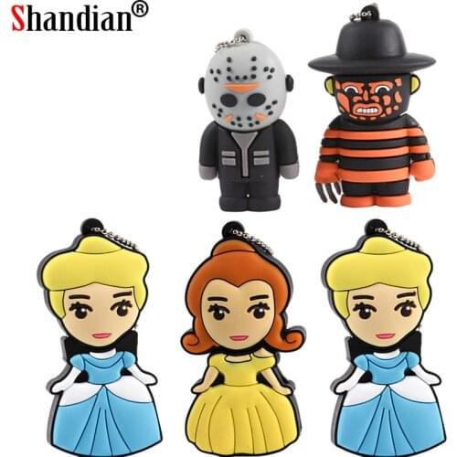 SHANDIAN fashion PAY USB Flash Drive Freddy Vs JasonMemory stick Pen Drive 64G pendrive U disk 4GB 8GB 16GB 32GB 64GB