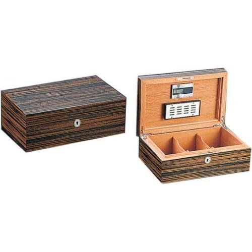 SIKARLAN 75ct Humidor cedar wood cigar moisturizing box with Hygrometer Humidifier solid wood humidor cigar box