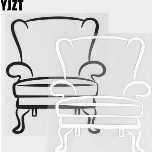YJZT 12.9×15CM Vinyl Decal Creative Sofa Fun Body Decoration Car Stickers Black / Silver 20D-0307