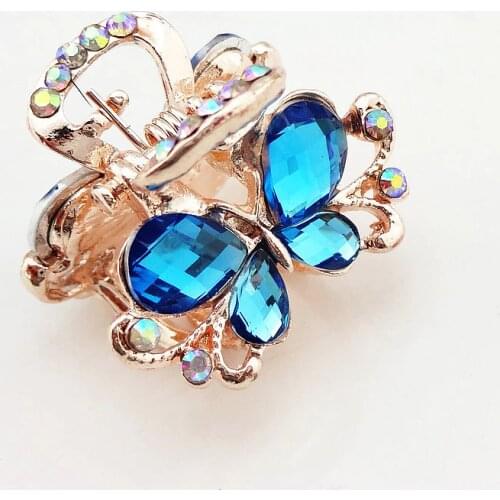 New Claw Hairpin Hair Accessories Gorgeous Metal Claw Claw Crystal Jewelry Female Crab Hair Claw