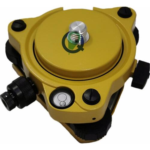 Yellow Tribrach With Optical Plummet & GPS Tribrach Adapter Carrier With 5/8"x11 Mount Rotate Screw For Total Station GPS GNSS
