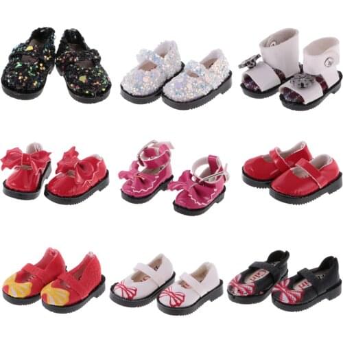 Colorful 1 Pair PU Leather 1/6 Doll Sequins Shoes for Blythe Dolls for BJD 12'' Girl Doll Clothing Party New Dolls Accessory Toy