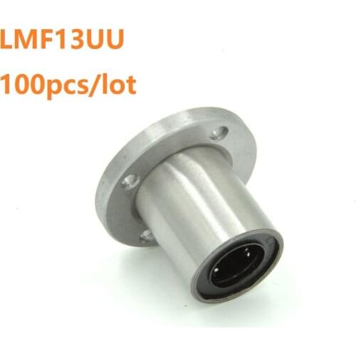 100pcs/lot LMF13UU LMF13 Flange Linear Bushing linear Bearing flange linear ball bearing for linear shaft CNC 3D printer