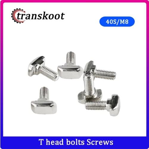 20pcs 10pcs Hammer Head T Screw Bolt Fastener For Aluminum Profile 4040 with slot 8mm