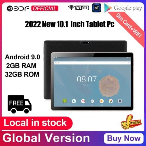 BDF 10 Inch Tablet Pc Android OS Quad Core 1GB/16GB IPS 1280*800 Mobile Tablet Phone Call Best Selling Android Tab 2021
