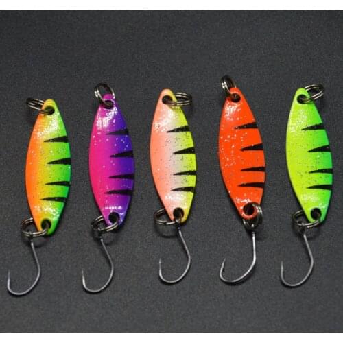 2g 10pcs Fishing Bait Fishing Metal Spoon Lure Bait For Trout Bass Spoons Small Hard Sequins Spinner Spoon