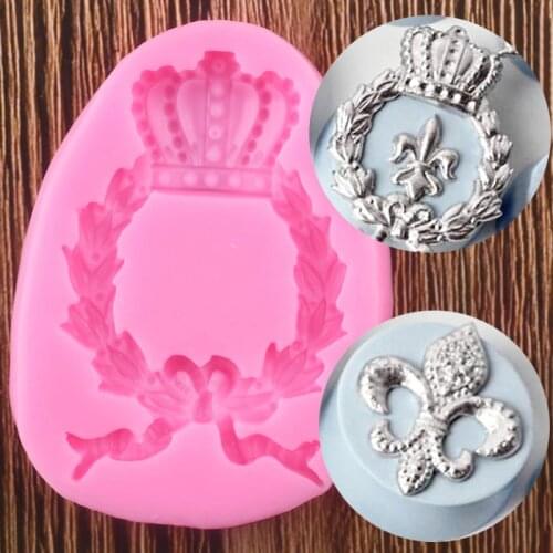 3D Crown Silicone Mold Baby Birthday Cake Decorating Tools Cake Baking Fondant Molds Candy Clay Chocolate Gumpaste Moulds