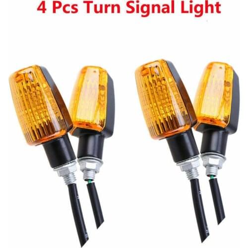 4Pcs 12V Universal Motorcycle Turn Signal Indicator Light Turning Amber Lamp Bulb Motorbike Lamps Blinker Flash Bike Accessories