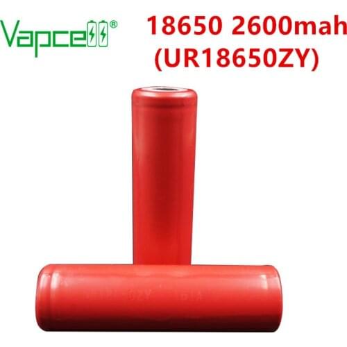 Vapcell 100% Original 18650 2600mAh 3.7V battery UR18650ZY rechargeable flat / button top for Power tools / flashlights battery