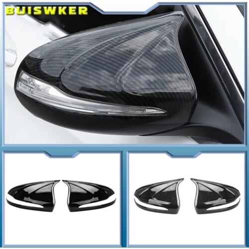 For Mercedes-Benz C260L Rearview Mirror Cover E-Class C-Class C200L E300L Carbon Fiber Reversing Shell S-Class GLC