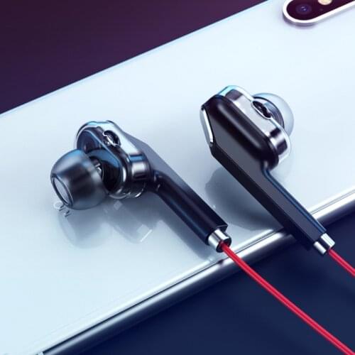 Quad Core Bluetooth 5.0 Earphone Wireless Treble Bass Headphones Neckband No Noise Sports Headsets with Microphone