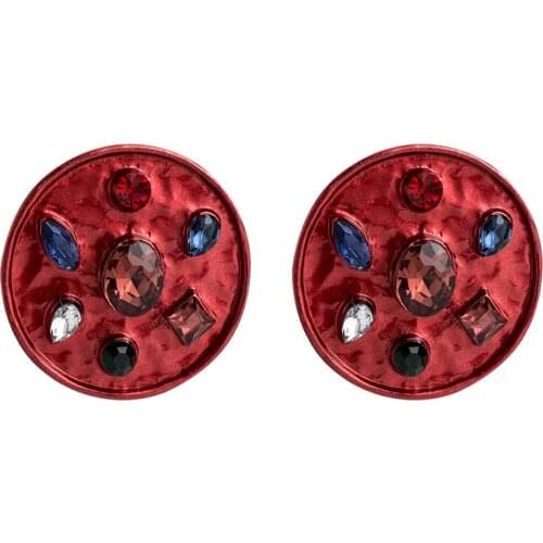 Korean Earrings Gold Za Earrings For Women Round Button Stud Earings Eardrop Brincos Pendientes Party Jewelry Aretes Oorbellen