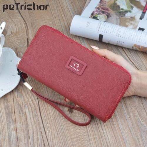 Petrichor Leather Geometric Element Wristband Clutch Cute Cat Wallet Women Card Holder Cell Phone Wallets Female Ladies Purse