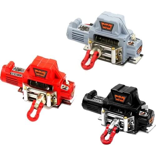 Metal Automatic Winch Wireless Remote Controller System for 1:10 RC Crawler Car Axial SCX10 90046 Traxxas TRX4 Redcat