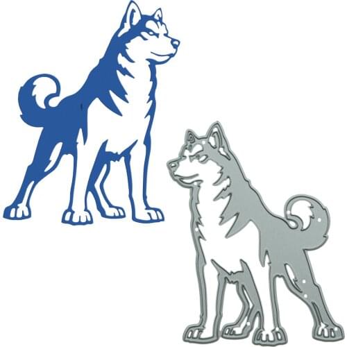 Dog Husky Pattern Metal Die Cutter Handcraft DIY Memory Card Diary Book Scrapbooking Decorative Craft Paper Cutting Dies