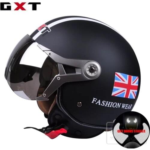 Motorcycle PU Leather Capacete 3/4 helmets RETRO Helmet Casco Motorbike Cruiser Touring Chopper Scooter Riding Vintage Helmets