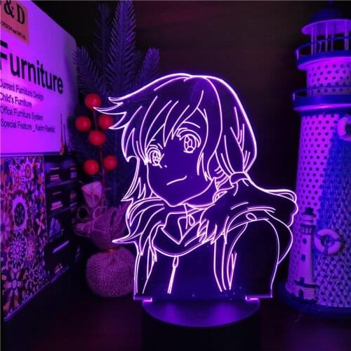Weathering with You Hina Amano 3D LED Night Lamp Anime RGB Neon Night Lights Kids Girls Bedroom Table Decor Manga Birthday Gift