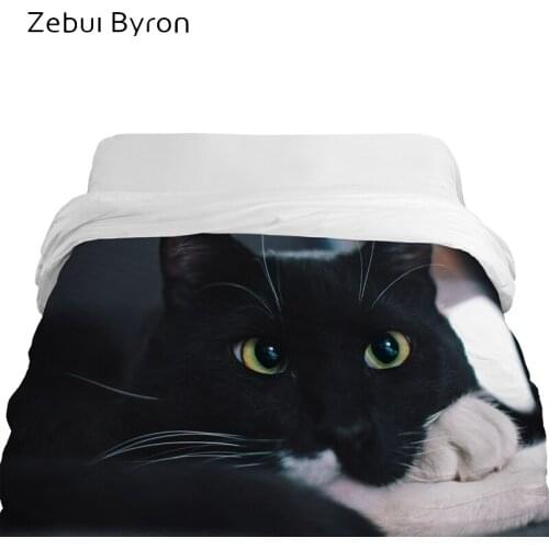 1PCS 3D Duvet Cover 220x240/140x20/200x200,HD Printing Comforter/Quilt/Blanket Cover Double/King/Queen,Bedding animal cat