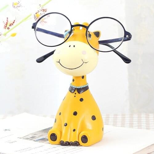 1pc Resin Glasses Stand Decorative Zebra Giraffe Craft Animal Eyeglass Sunglasses Holder Spectacle Display Stand Ornament