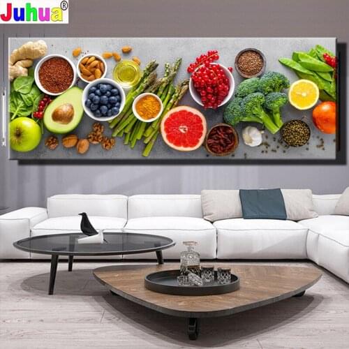 Large size Full drill DIY Diamond Painting Fruit & Vegetable 5D Cross Stitch kit Crystal Diamond Mosaic Diamond embroidery Food